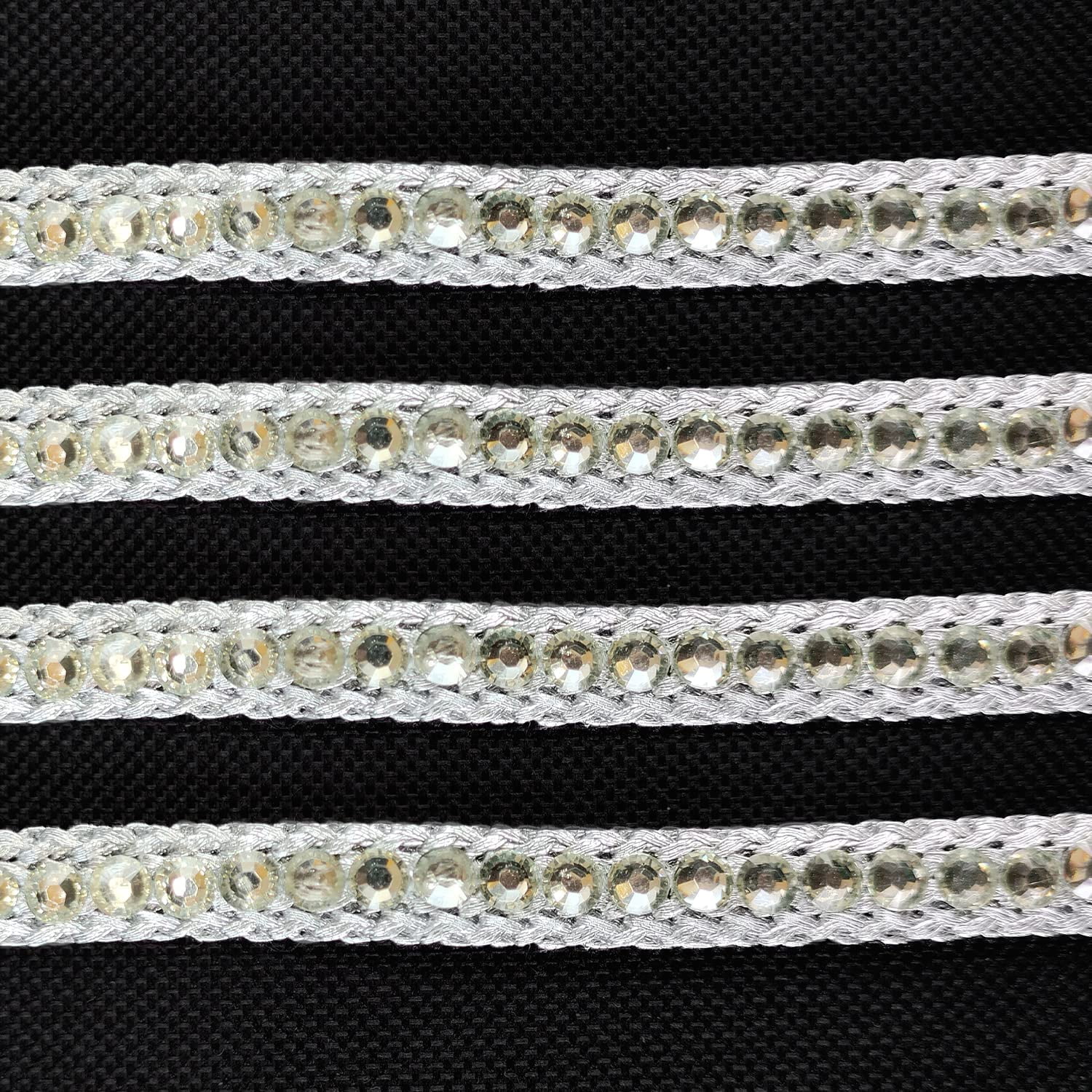 Embroidery Rainbow Rhinestones Nigeria lace trim india for useable at Rs  120/meter, Lace Trims in Surat