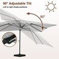 thumbnail image 3 of Mondawe 10x10ft Patio Umbrella Outdoor Square Large Cantilever Windproof Offset and Heavy Duty Sun Umbrella with LED Light Panel for Garden Deck Pool, Gray, 3 of 14