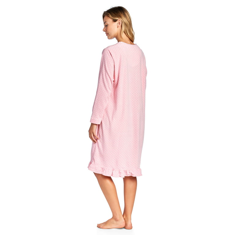 Casual Nights Women's Long Sleeve Micro Fleece Cozy Night Gown