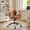 Light brown, variant on ODELIO Mid Back Ergonomic Office Chair with Lumbar Support, Mid-Century Modern Desk Chair with Thickened Suede Leather Cushion, Comfy Swivel Home Office Chair for Work & Gaming(Beige)