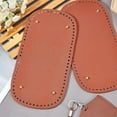 thumbnail image 6 of 2pcs Black Crochet Bag Bottom Base 11.8x5.9" PU Leather Oval Bag Shaper Cushion Pad with 4mm Holes Nails for Knitting Leather Bag Handbags Shoulder Bags DIY Accessories DIY, 6 of 7