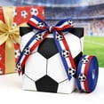 thumbnail image 4 of Cififendec Soccer Themed Grosgrain Ribbon, 180", Country Flag Print Ribbon for Soccer Fans Gift Wrapping, Party Decor and DIY Crafts(Red), 4 of 5