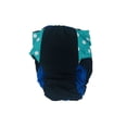 thumbnail image 3 of Barkertime Turquoise Blue Polka Dot on Black Dog Diaper, 3 of 6