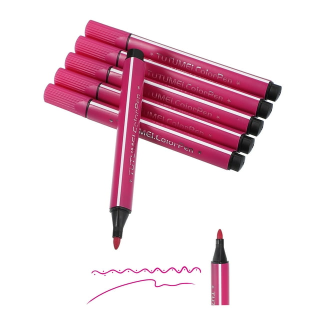 Colored Markers, Deep Purple 6 Pack Washable Coloring Markers Water Color Pens