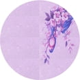 thumbnail image 1 of Ahgly Company Machine Washable Indoor Square Transitional Heliotrope Purple Area Rugs, 3' Square, 1 of 7