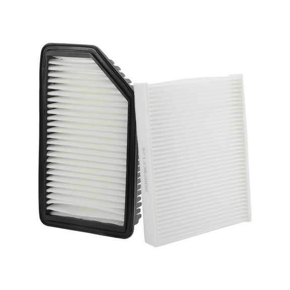 Unique Bargains Engine Cabin Air Filter Combo Set Filter Kit Air Filter Cleaner Element No.281131R100/97133B2000 for Kia Soul 1.6L 2.0L 2014-2019 1 Set