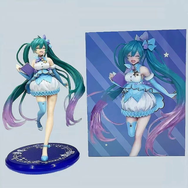 Figura DE ACCIÓN DE Hatsune Miku para niños, decoración de figuras de Anime Kawaii, modelo de escritorio coleccionable, regalos de cumpleaños, 20CM Gong Bohan LED