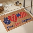 thumbnail image 6 of Wzzjkit Patriotic Door Mat 4th of July Doormat Independence Day Decoration Red White and Blue Welcome Mat Non Slip Rubber Backing Outdoor Indoor Entryway Floor Mats Home Festival Decor, 6 of 6