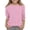 1# Hot Pink, variant on Girls Striped Print 3/4 Sleeve Shirts Summer Trendy Casual Tshirts Loose Fit Lightweight Crewneck Tee Soft Comfy Tops Red 150