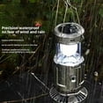 thumbnail image 5 of Camping Lantern, 5-in-1 Portable LED Camping Lantern with Fan, Foldable Solar Powered USB Rechargeable, Emergency Hanging Lights for Tent, Hiking (1PC-Silver-7.7*4.5in), 5 of 7