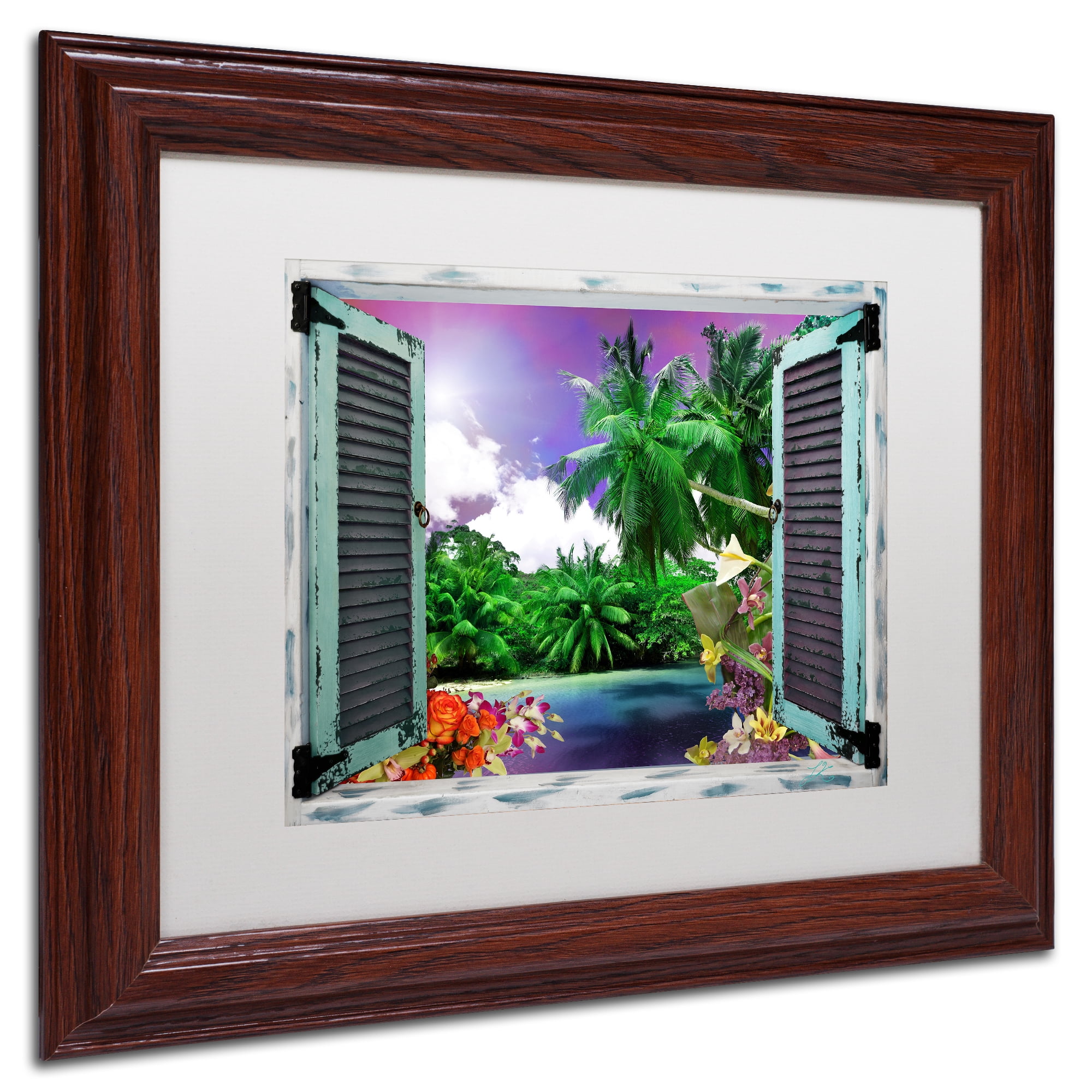 Trademark Fine Art 'Window to Paradise I' Matted Framed Art by Leo Kelly