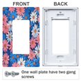 thumbnail image 3 of Yayeee Rocker Switch Wall Plate 3-Gang 6.5"x4.6" Home Decorative Outlet Cover, Pink Flowers Pattern, 3 of 6