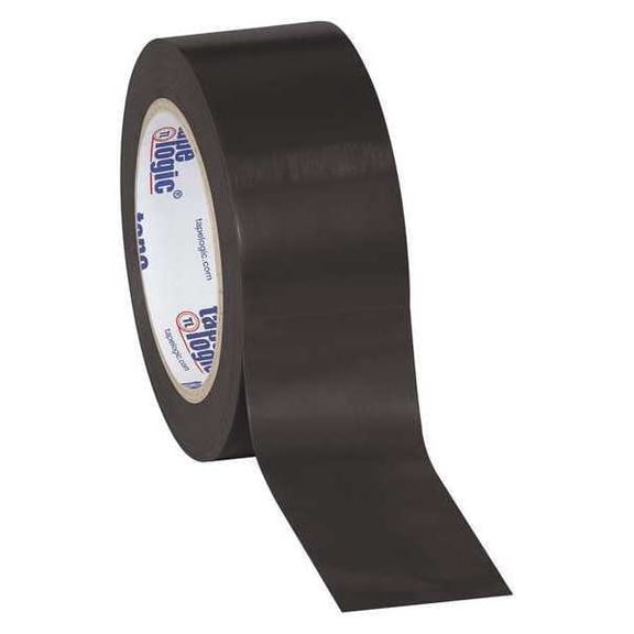 BOX Packaging Solid Vinyl Safety Tape, 3" Core, 2" x 36 Yd., Black, Case Of 3