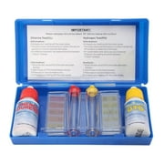 Pool Water Test Kit for pH, 2-in-1 Spa Test Indicator with Reagent Solutions, Portable Swimming Pool Water Quality Tester with Color Chart, Easy to Use