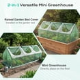 thumbnail image 6 of BPS Mini Greenhouse with 3 Zipper Doors, Portable Garden Greenhouse with Roll-up Zipper Doors, UV-Protected for Indoor Outdoor Plants and Herbs, 9'x3'x3', Green, 6 of 8