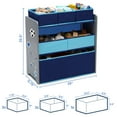 thumbnail image 5 of Delta Children 6 Bin Design and Store Toy Organizer, Grey/Blue, 5 of 6