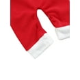 thumbnail image 6 of Qiylii Newborn Christmas Romper + Hat, Warm Coral Fleece Santa Claus Clothing, 6 of 6