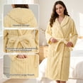 thumbnail image 4 of HEARTNICE Fuzzy Robes for Women, Long Plush Hooded Fluffy Warm Bathrobes,(Dark Grey,2XL-3XL), 4 of 6
