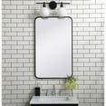 thumbnail image 2 of Soft corner metal rectangular mirror 22x36 inch in Black, 2 of 5