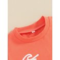 thumbnail image 6 of FEORJGP Toddler Baby Boy 2 Piece Summer Outfits 3M 6M 1T 2T 3T Infant Round Neck T-Shirts Short Sleeve Shirt Letter Print Tops + Elastic Waist Shorts Kids Boys Casual Daily Clothes Set, 6 of 9