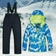 thumbnail image 3 of Traje de nieve de invierno, Conjuntos de ropa para niños Chaqueta con capucha de invierno + Pantalones Traje de nieve Negro Talla 16 (151-158cm) Cola niños traje de nieve, 3 of 8
