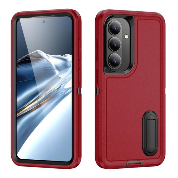 Para Samsung Galaxy S26 5G Funda para Teléfono de 6,3" con Soporte Incorporado, Funda Protectora Resistente a Prueba de Golpes/polvo/caídas de Grado Militar para Samsung Galaxy S26 5G,Rojo