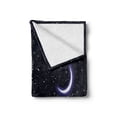 thumbnail image 2 of Night Soft Flannel Fleece Throw Blanket, Red Sky at Starry Landscape and Mountains Astrology Astronomy, Cozy Plush for Indoor and Outdoor Use, 50" x 60", Indigo Magenta Black, by Ambesonne, 2 of 6