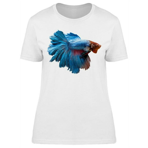 Beautiful Blue Betta Fish T-Shirt Women -Image by Shutterstock, Female 3X-Large