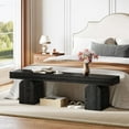 thumbnail image 2 of Tribesigns 59" End of Bed Bench, Long Black Bedroom Bench, Modern Indoor Bench for Bedroom, Living Room, Entryway, 2 of 5