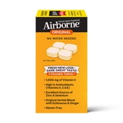 Airborne 1000mg Vitamin C Immune Support Chewable Tablets, Multivitamin Supplement, Citrus Flavor, 64 ct