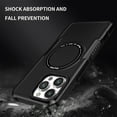 thumbnail image 2 of ELEHOLD Hybrid Rugged Case for iPhone 15 Pro Heavy Duty Full Protection Compatible with MagSafe Anti-Scratch Shockproof Slim Magnetic Case for iPhone 15 Pro,Black, 2 of 10