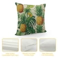thumbnail image 4 of COMIO  Pineapple Decorative Throw Pillow Cover Case,Tropical Palm Leaves and Flowers Outdoor Pillow Cases Square Standard Cushion Covers for Sofa Couch Bed Gold Green, 4 of 5
