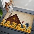 thumbnail image 3 of Entryway Rug 2'x3', Farmhouse Sunflowers Small Rug for Kitchen Bathroom Door Mat Indoor Entrance, Vintage Roosters Farm Countryside Non-Slip Area Rugs Floor Mats Carpet Front Door Rugs, 3 of 8