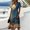 Dark Blue, variant on Halloween Dresses for Women Ghost V Neck Pumpkin Cute Wedding Guest Dress Spider Short Sleeve Casual Wrap Dresses S