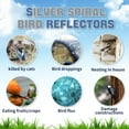 4 Pieces 20 Inches MMF7 Silver Spiral Bird Reflectors for Outside