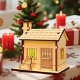thumbnail image 4 of Wooden Christmas Village and DIY Wooden Houses Ornament Kits, Handmade Light-Up Craft Projects for Holiday Party Home Decor and Scene Creation, 4 of 8