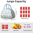 thumbnail image 4 of Insulated Lunch Bag Women, Reusable Turtle Seaweed Watercolor Seahorse Starfish Tote Lunch Box, Leakproof Cooler Lunch Bags for Work Office Travel Picnic, 4 of 4