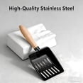 thumbnail image 3 of OAZOUF Stainless Steel Cat Litter Scoop, Heavy Duty Kitty Metal Scooper with Ergonomic Handle for Litter Box Clean, Black, 3 of 13