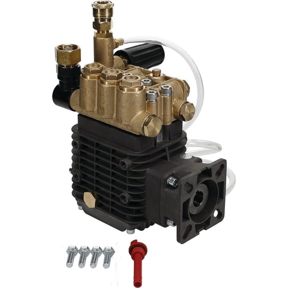 Washer Compatible with Universal 3/4" Hollow Shaft Gasoline Powered Pressure Washers Heavy Duty Cast Iron Body 208cc Pressure Pump Horizontal Triplex Design 3000 PSI 2.7 GPM Flow Rate