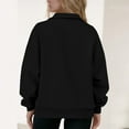 thumbnail image 4 of JUSLIO Zipper Womens Shirts Casual Solid Sweatshirts Fashion Long sleeve Sweatshirts Black M, 4 of 5
