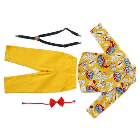 

Baby Boy Clothes Set Gentleman Suit Comfortable Breathable Boys Clothing Sets Yellow Keep Warm For Family Celebrations For Boys Yellow 90cm / 35.43in