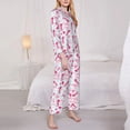 thumbnail image 3 of Balery Seahorse and Starfish Conjunto de Pijama con Estampado para Mujer, Conjunto de Dos Piezas con Manga Larga, Ropa de Dormir Suave con Bolsillos, Pijamas Cómodos-Medium, 3 of 7