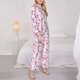 thumbnail image 3 of Fotbe Seahorse and Starfish Conjunto de Pijama de Manga Larga para Mujer con Estampado, Ropa de Dormir de 2 Piezas, Conjunto de Casa Suave y Cómodo con Bolsillos-XX-Large, 3 of 7