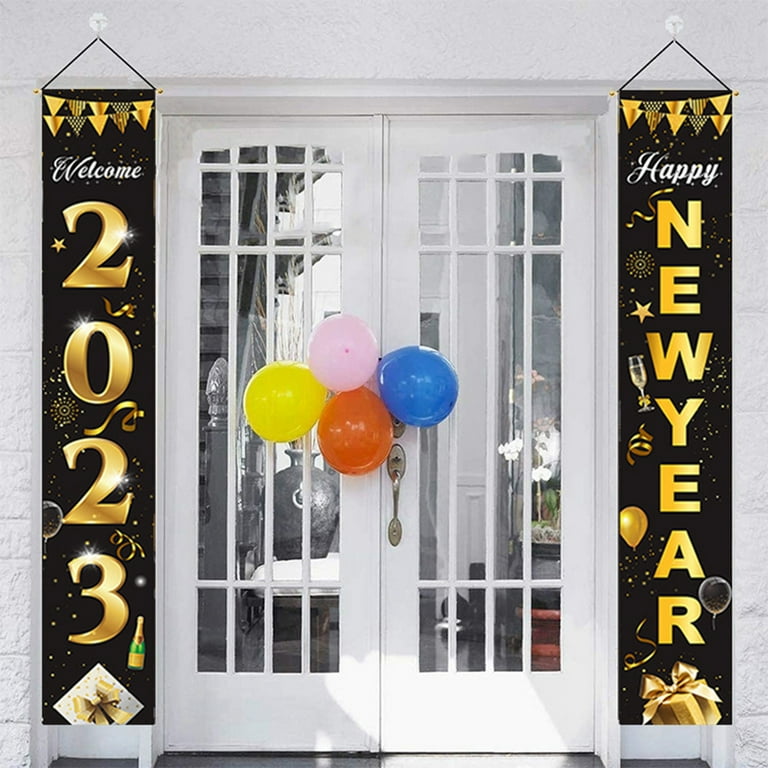 Yesbay 1 Pair Balloons Gifts Pattern Number Letter Print Hanging
