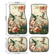 thumbnail image 6 of Renewold Hummingbird Floral Retro Rubber Car Floor Mats 4 Pieces, Universal Fit Front & Rear Auto Rugs Full Set, Protect Your Vehicle's Interior for Car SUV Van & Trucks, 6 of 7