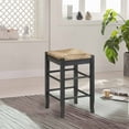 thumbnail image 2 of Square Rush Backless Counter Stool – Charcoal Grey Finish, 2 of 5