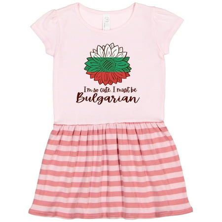 

Inktastic I m So Cute I Must Be Bulgarian Sunflower Gift Toddler Girl Dress