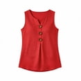 thumbnail image 3 of Posijego Summer Tank Tops for Women V Neck Button Front Sleeveless Solid Color Lightweight Casual Tank Tops for Women, 3 of 5