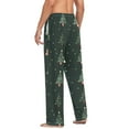 thumbnail image 3 of FORMRS Mens Pajama Pants with Pockets Sleepwear Lounge Bottoms Sizes S-2XL, Green Christmas Trees, 3 of 7