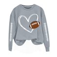 thumbnail image 4 of Gkeoshab Sweaters for Women Baseball Print Round Neck Long Sleeve Shirts for Women Casual Fall Tops Lightweight Tunic Sweaters Fashion Clothes Loose Fit 2025 Grey S, 4 of 4